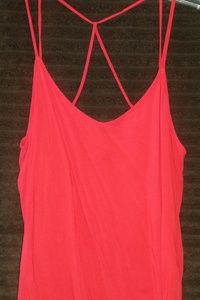 Plus Size XXL Red Criss cross back design top